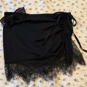 Elegant Black Asymmetrical Skirt